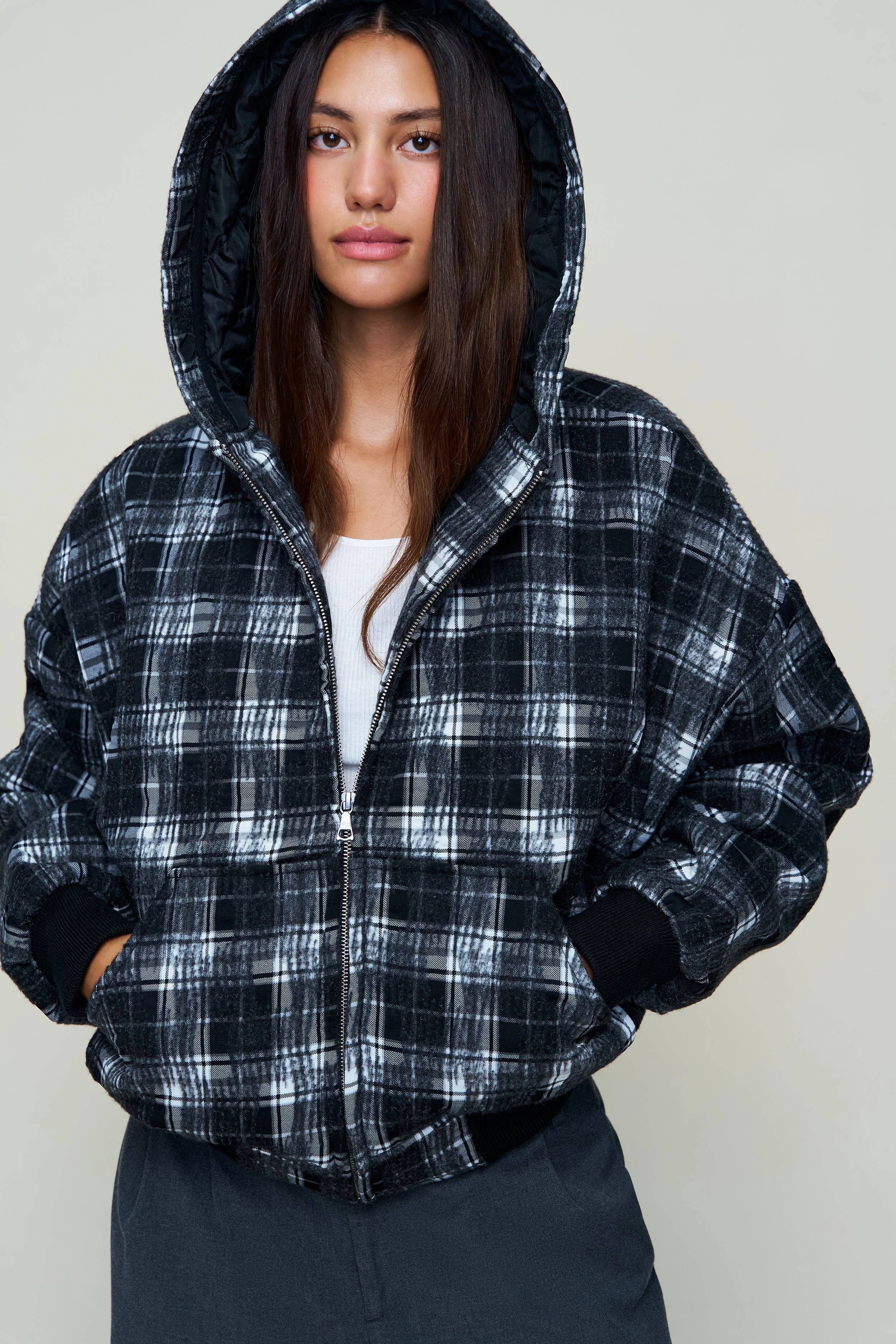 CHARLI HOODED QUILTED JACKET - 1