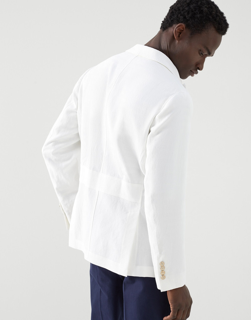 Twisted linen safari jacket with metal buttons 2