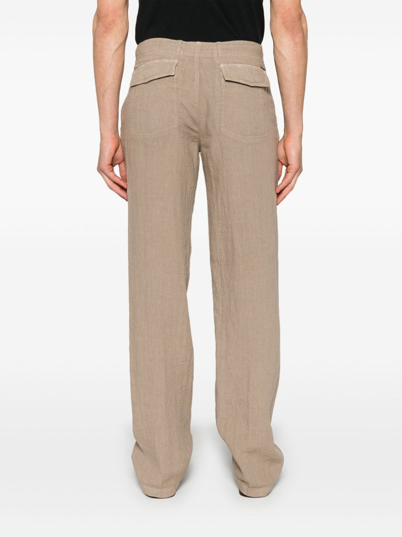 linen tapered-leg trousers 4