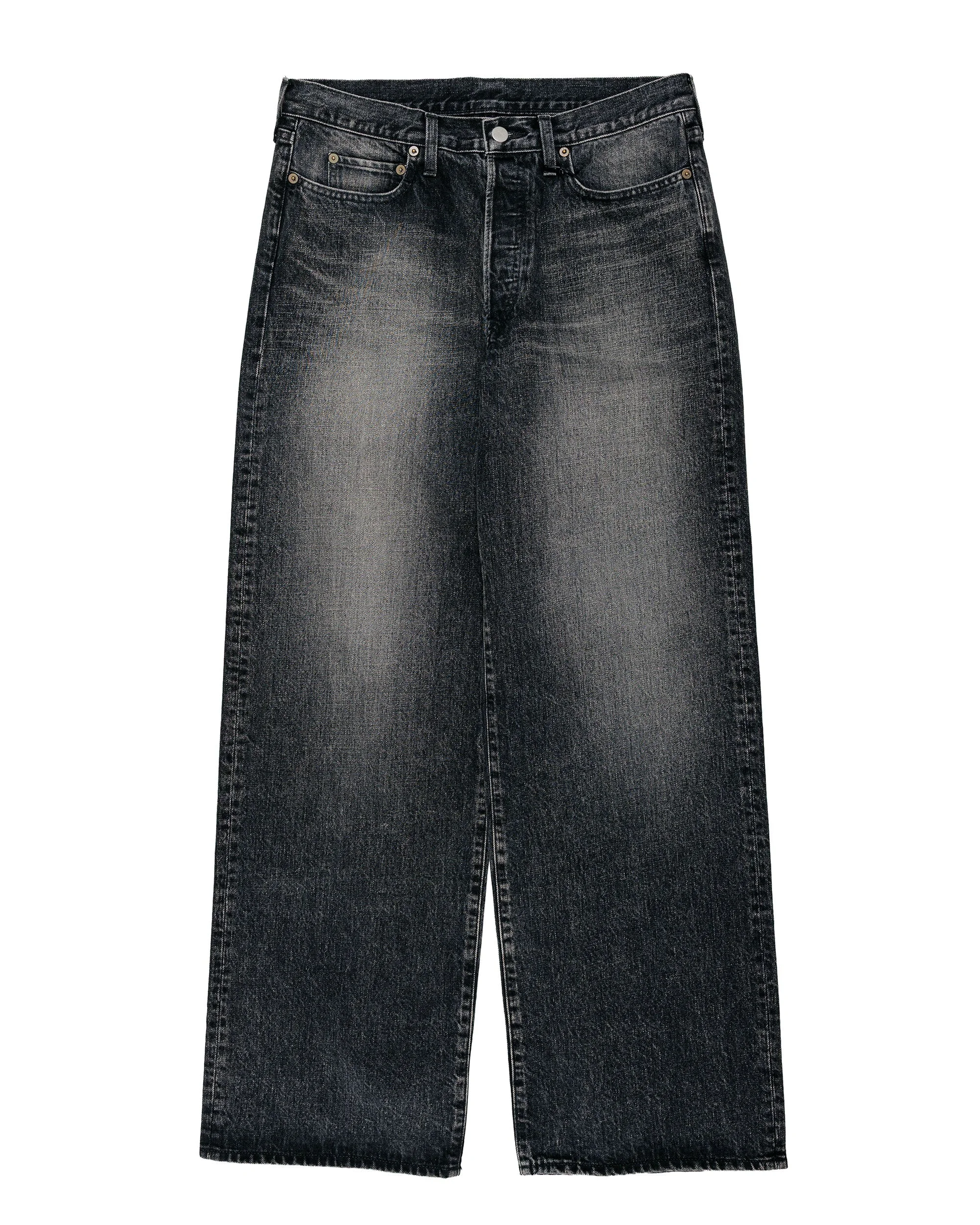 Loose Denim Pants Black - 1