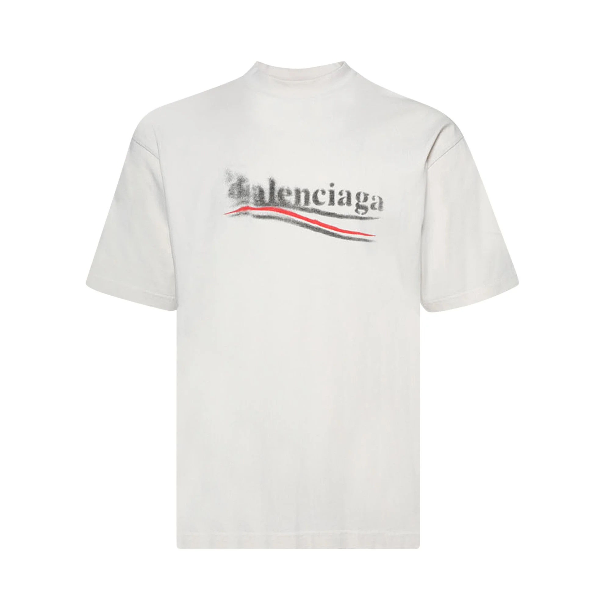 Balenciaga Political Stencil T-Shirt 'Ecru/Black' - 1
