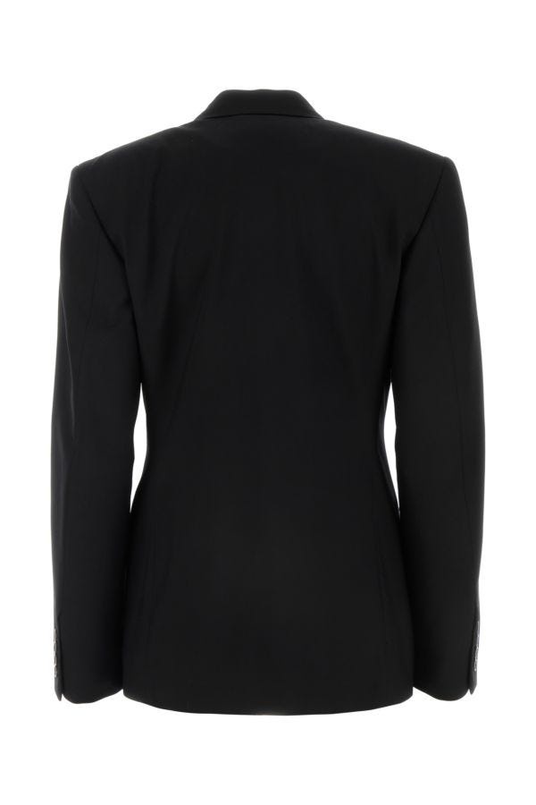 Balenciaga Woman Black Wool Blazer - 2