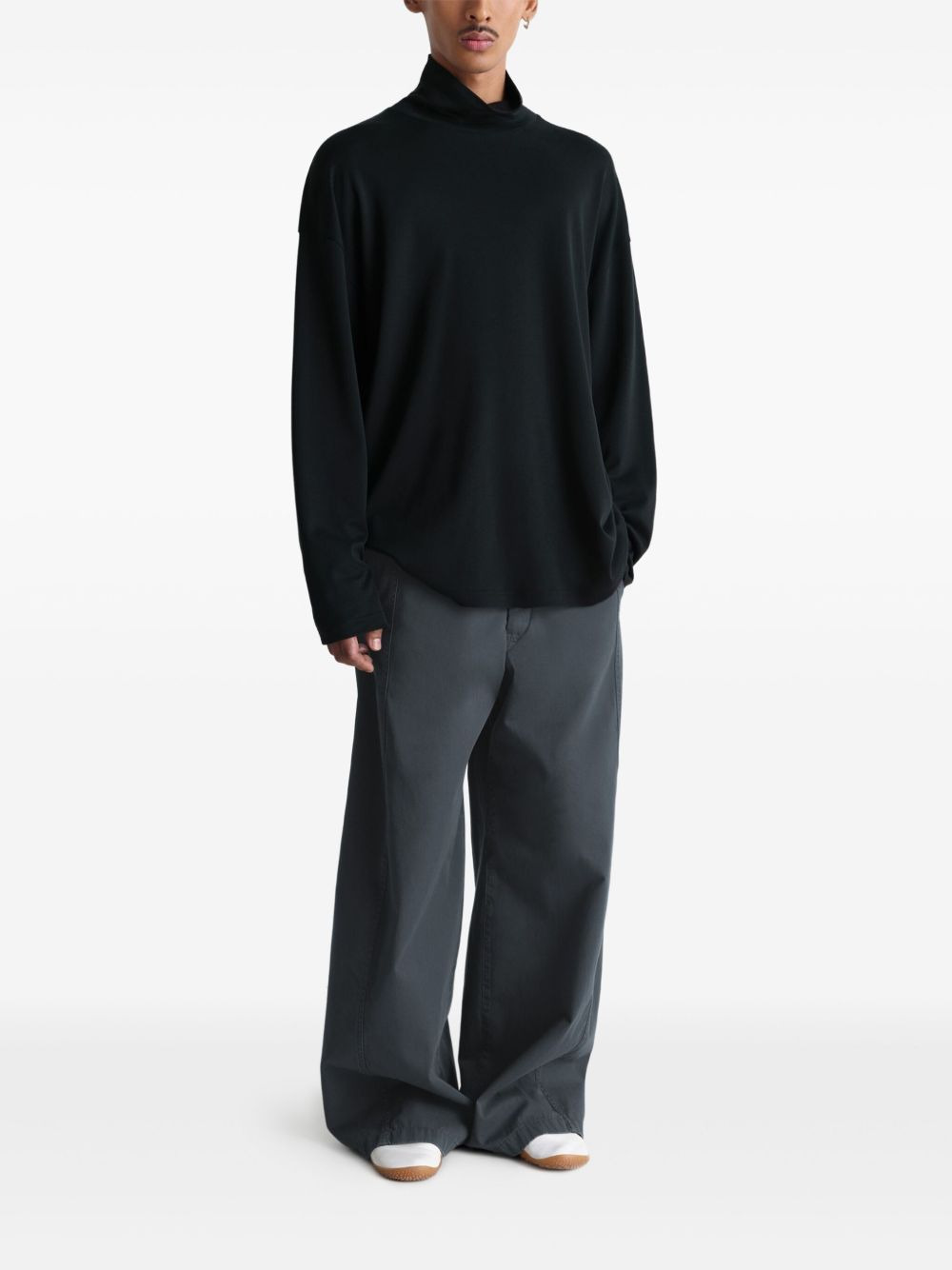 RELAXED MOCK NECK T-SHIRT - 2