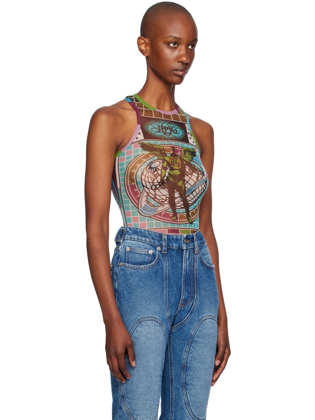 Multicolor Printed Bodysuit - 2