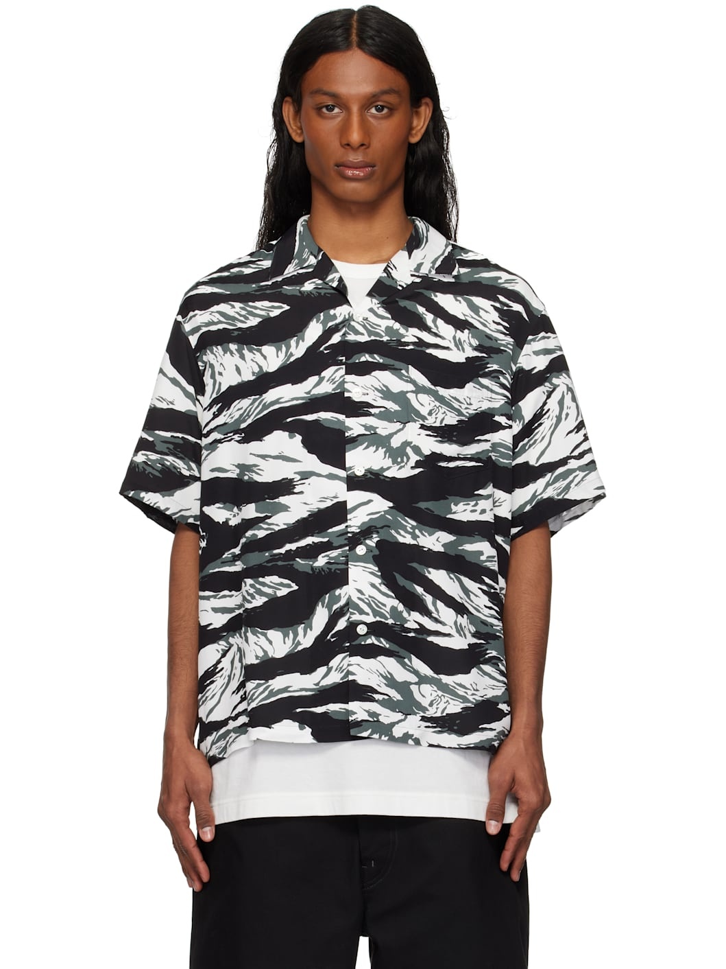 Black & White Tiger Camouflage T-shirt - 1
