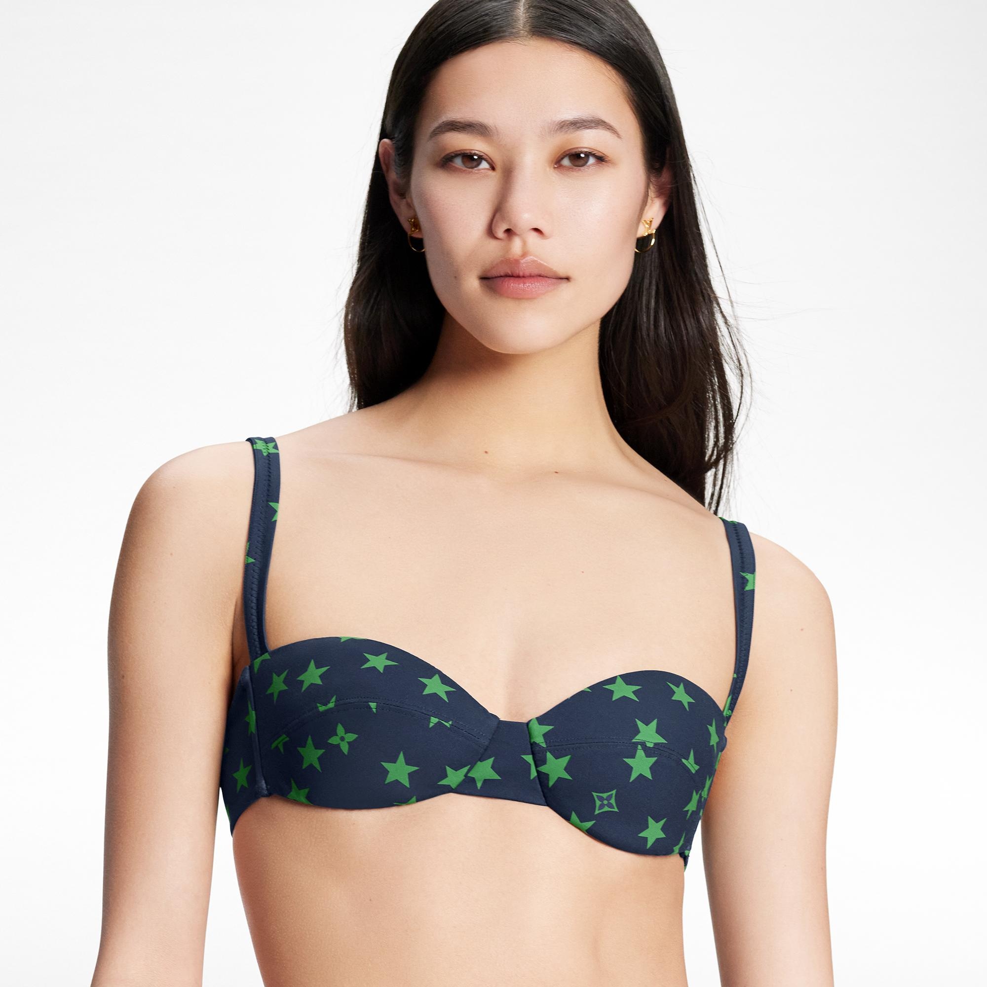 Star Print Balconette Bikini Top - 4