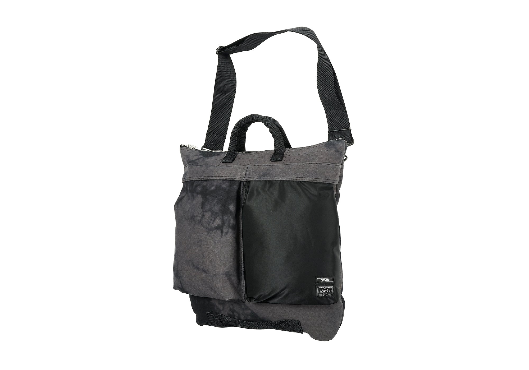 PALACE PORTER 2WAY HELMET BAG BLACK WAVE DYE - 2