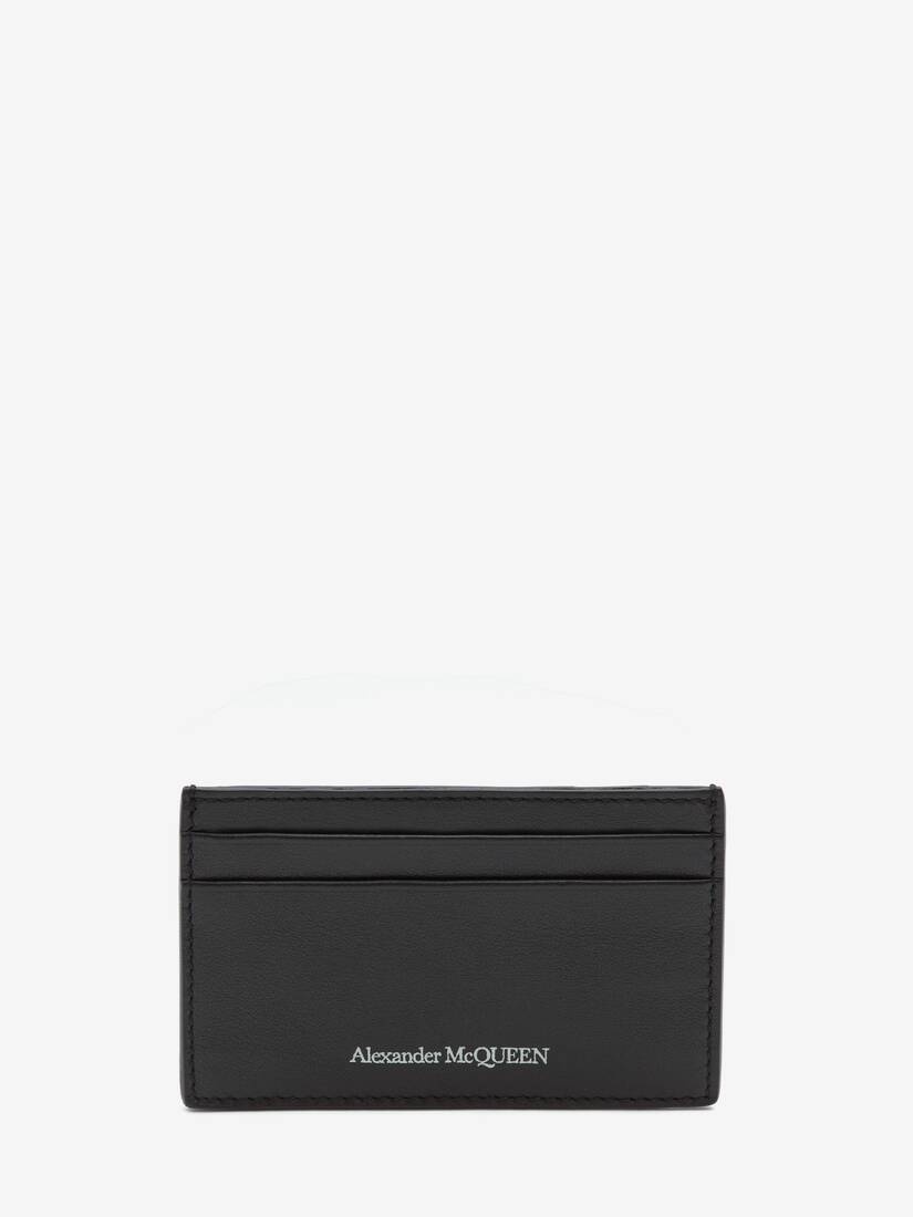 Men's Leather Cardholder in Black - 1