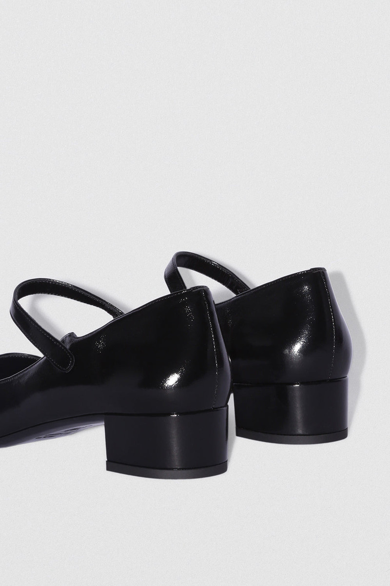 Ginny Black Glossed Nappa Leather Mary Jane Pump 4