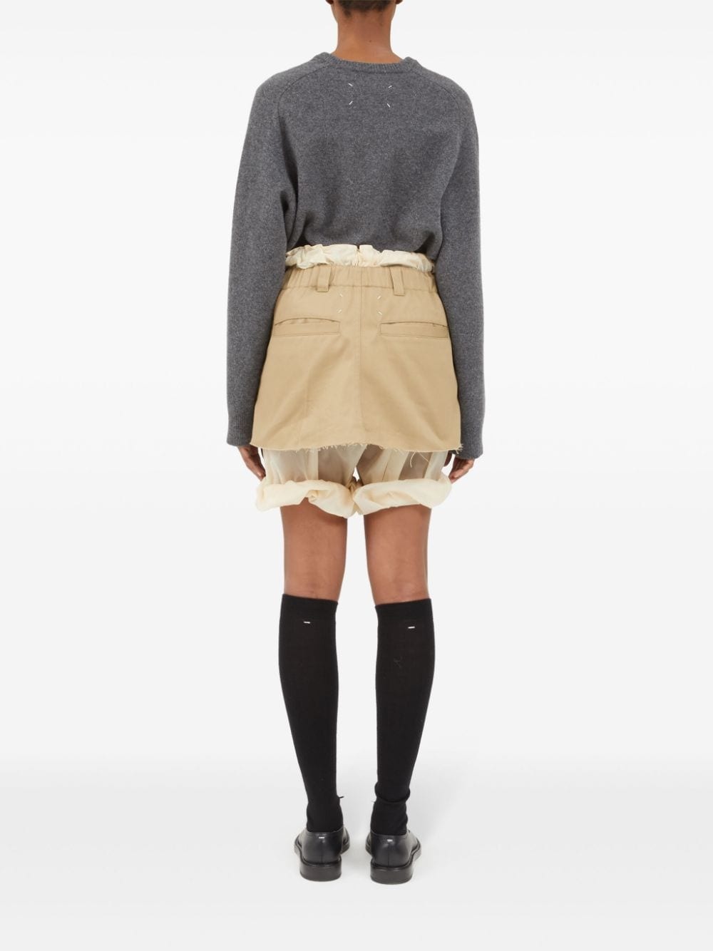 frayed-hem layered shorts - 4