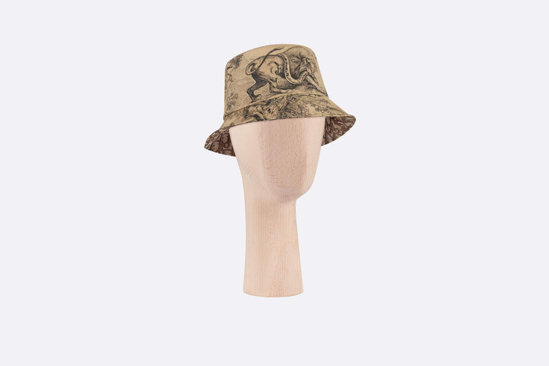 Reversible Teddy-D Toile de Jouy Small Brim Bucket Hat 1