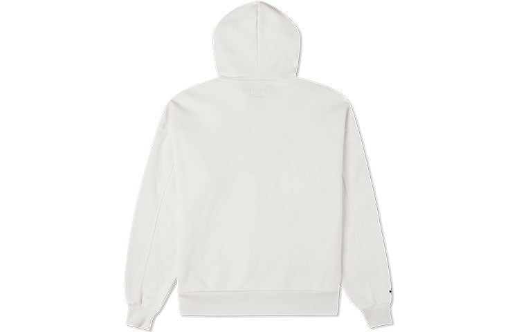 (WMNS) Converse Logo Embroidered Loose Fleece Hoodie White 10022349-A01 - 2