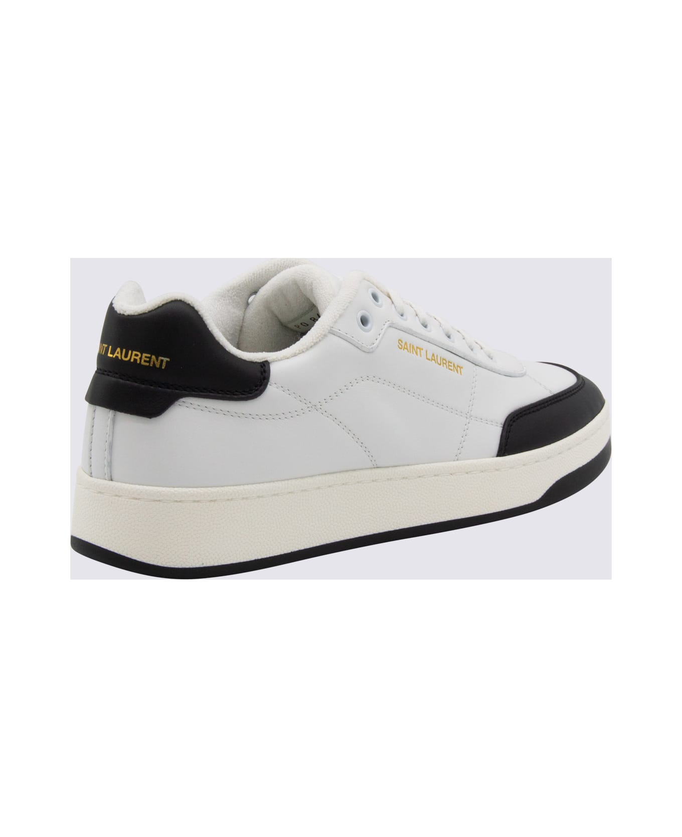 White And Black Leather Sneakers - 3