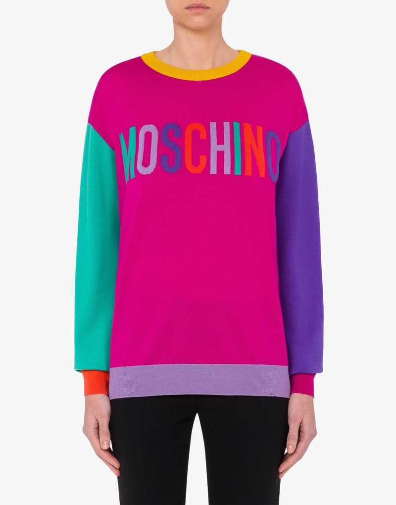 Moschino COLOUR BLOCK WOOL JUMPER outlook