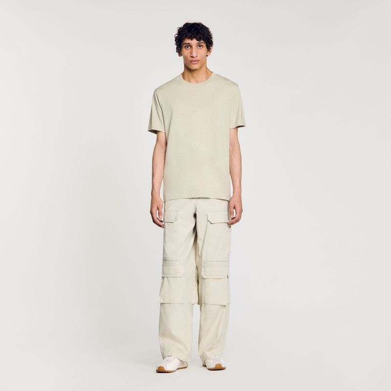 Sandro COTTON T-SHIRT WITH LOGO outlook