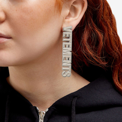 VETEMENTS VETEMENTS Logo Stud Single Earring outlook