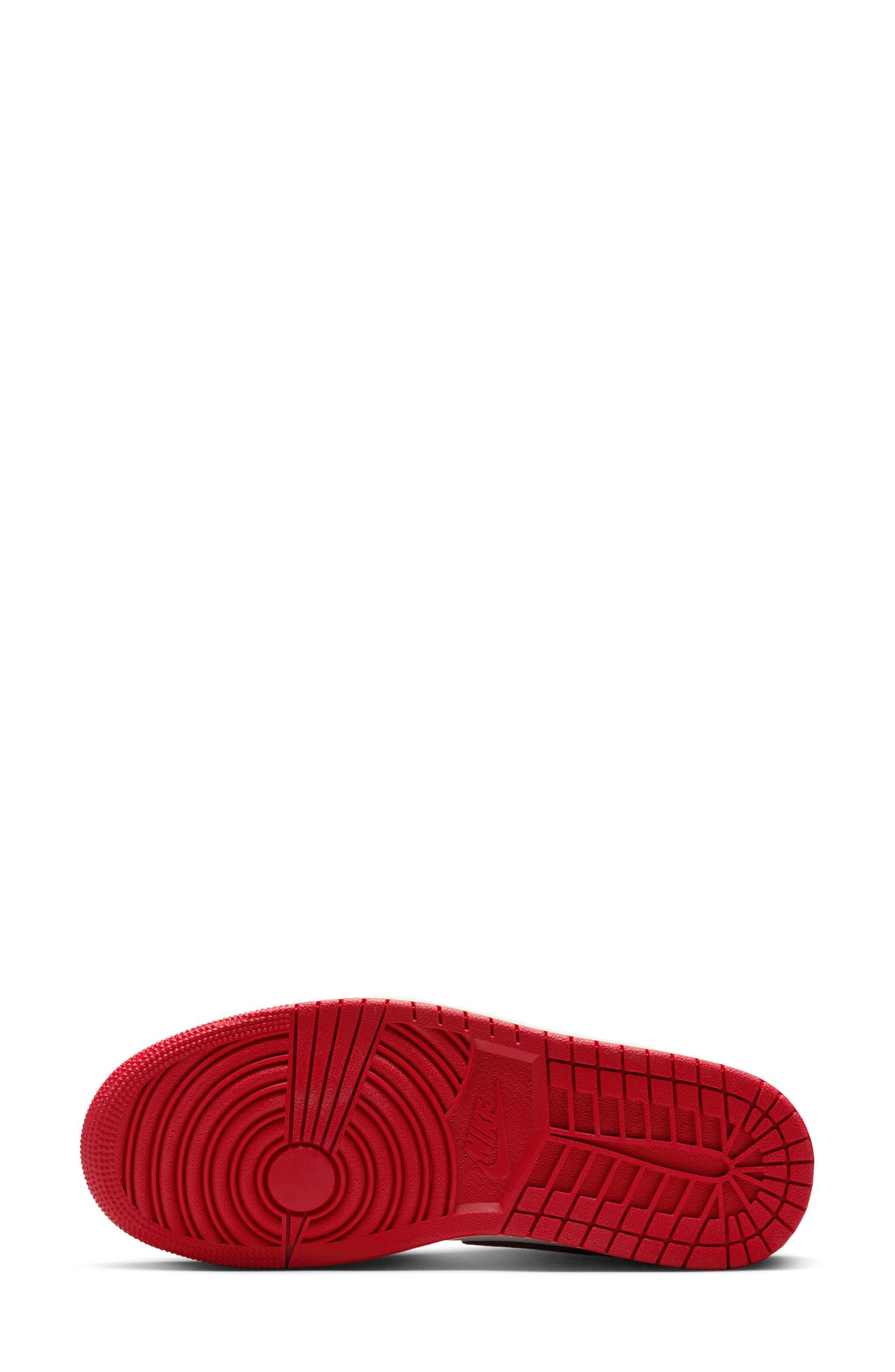 Air Jordan 1 Mid SE Basketball Sneaker in Sail/Varsity Red/Team Red at Nordstrom - 4
