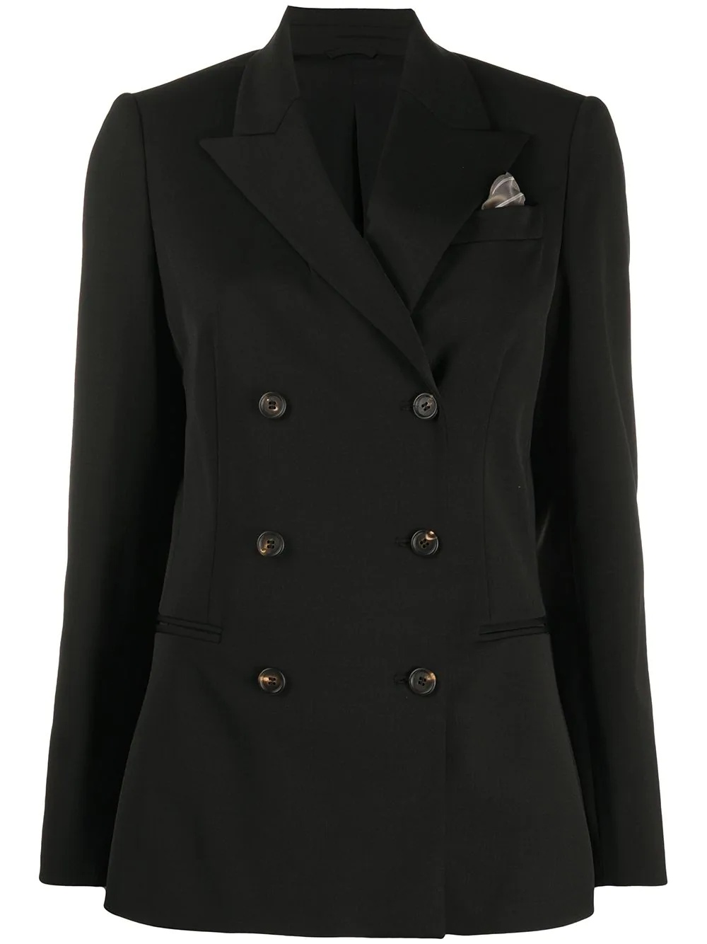 double breasted mid-length blazer  - 1