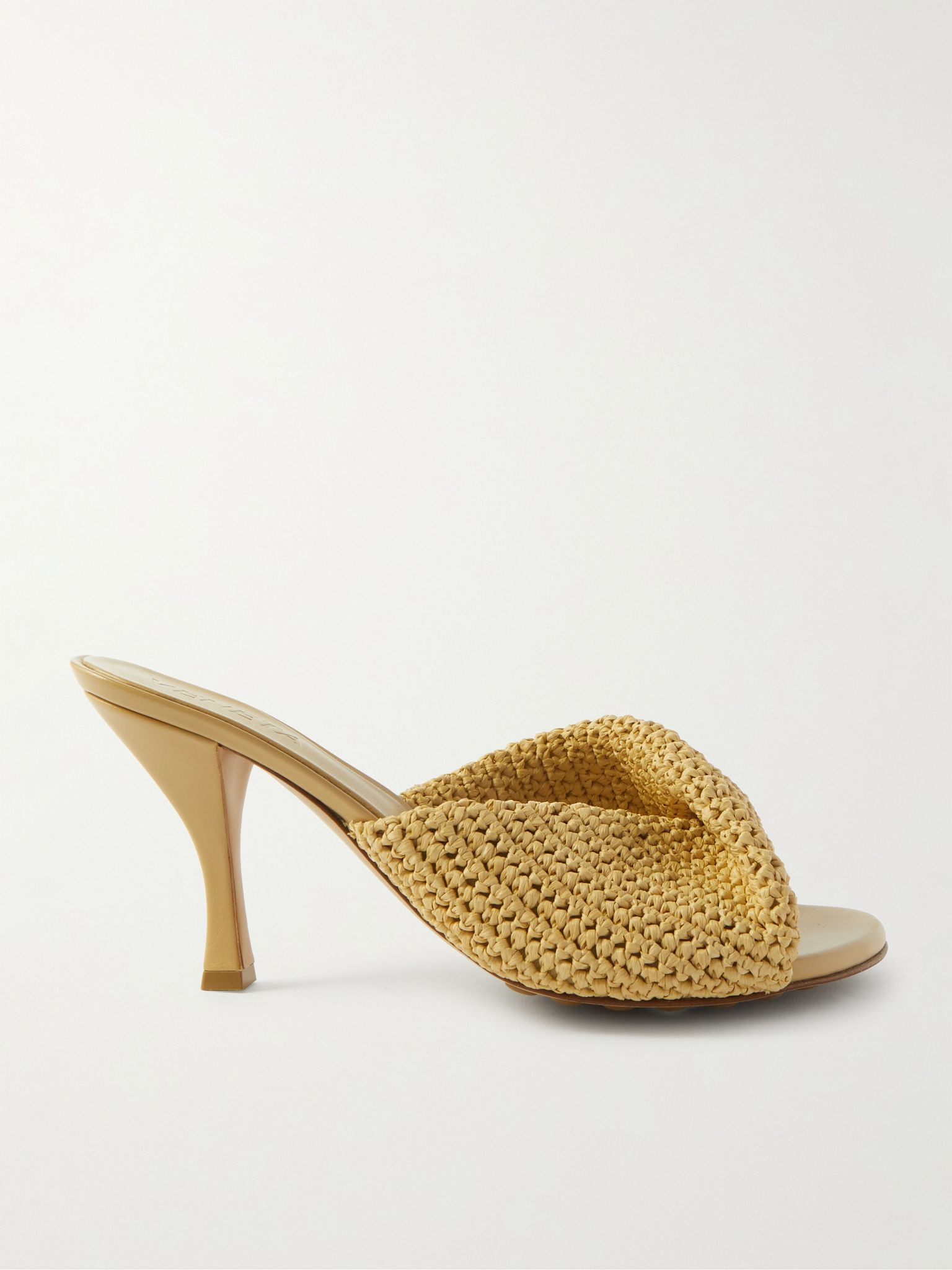 Blink raffia mules Yellow - 1