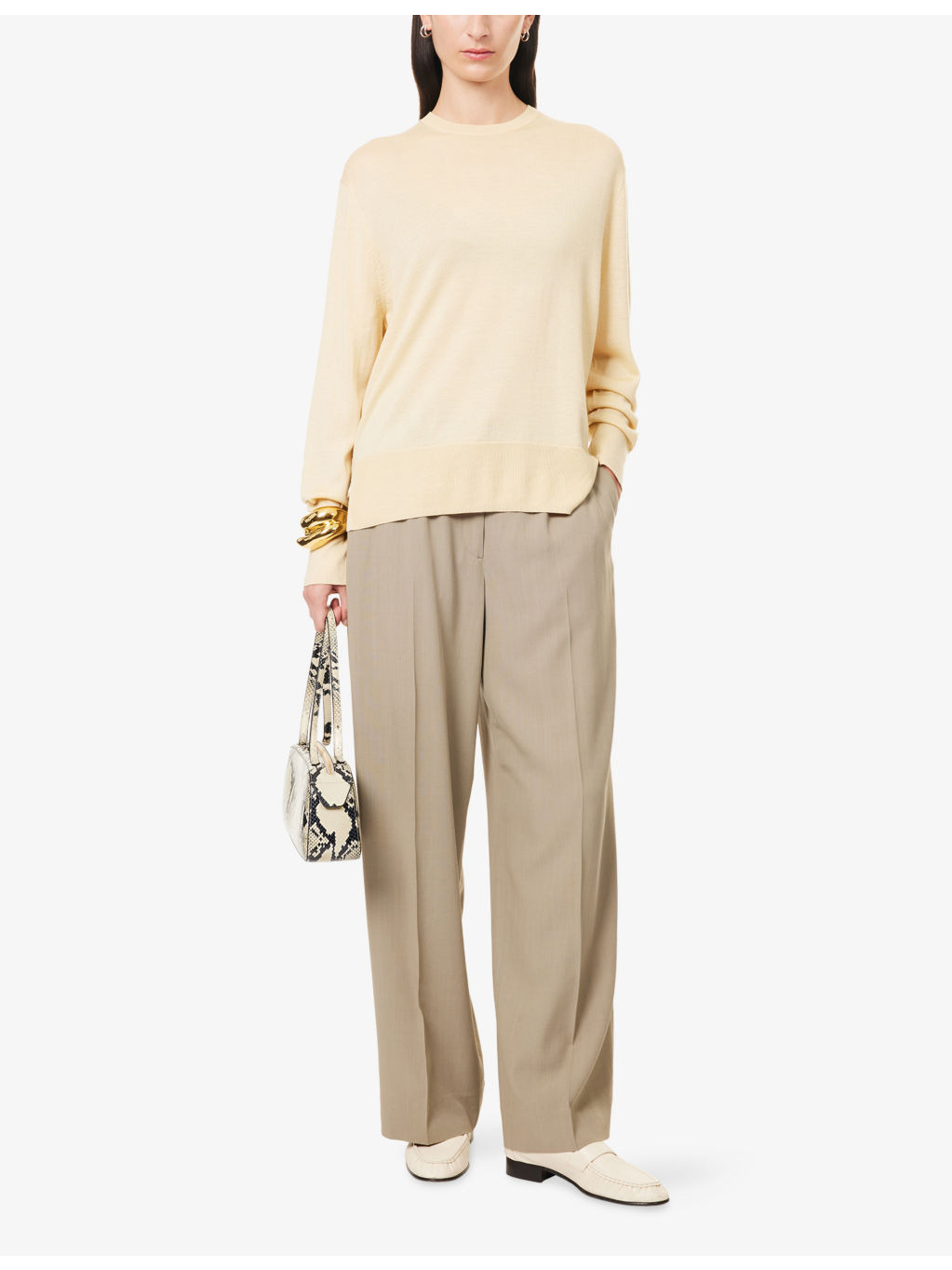 Wide-Leg Fluid Woven Trousers - 2