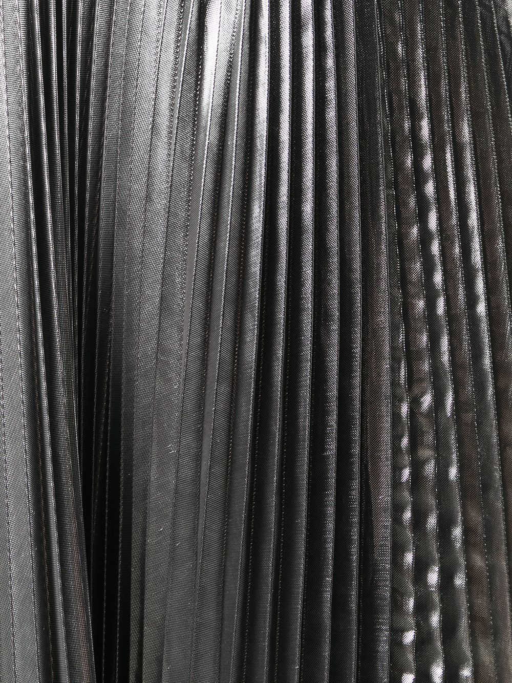 metallic pleated skirt - 5