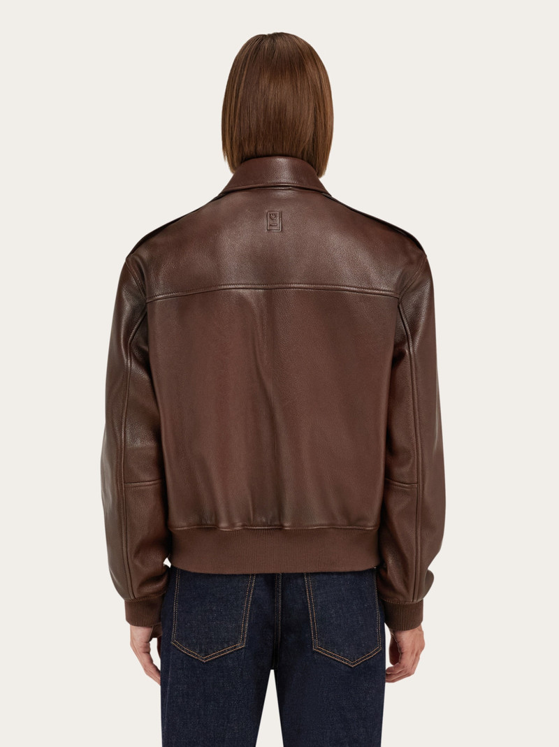 Leather blouson 3