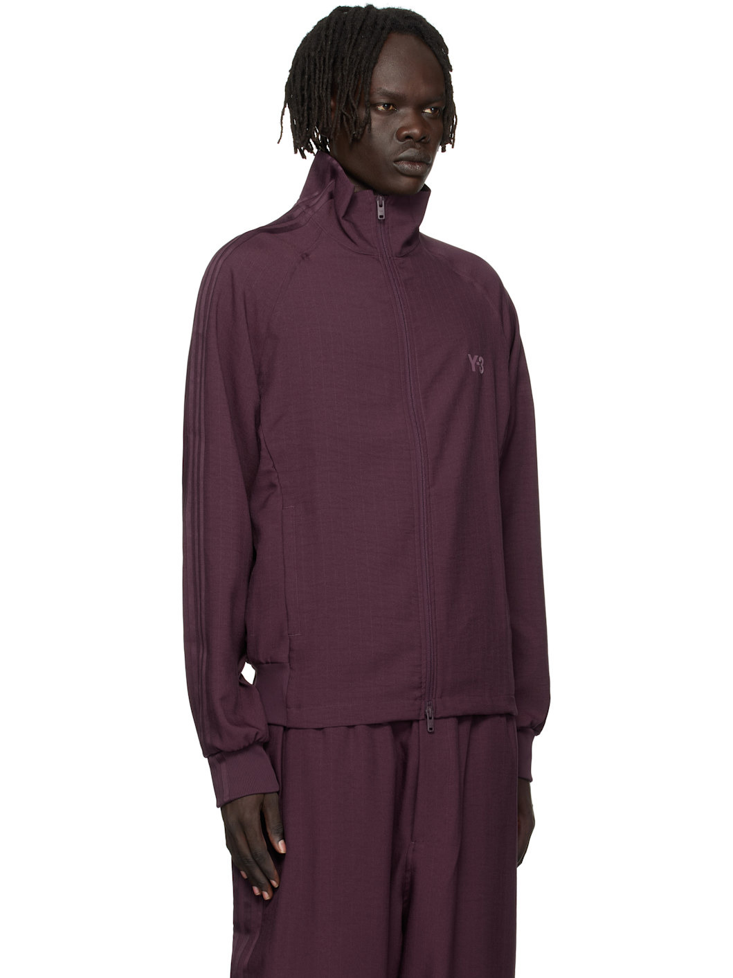 Burgundy Sport Uniform Track Jacket - 2