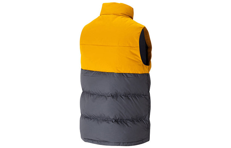 adidas adidas Down Vest Outdoor protection against cold Stay Warm Stand Collar Sports Yellow Black Colorblo outlook