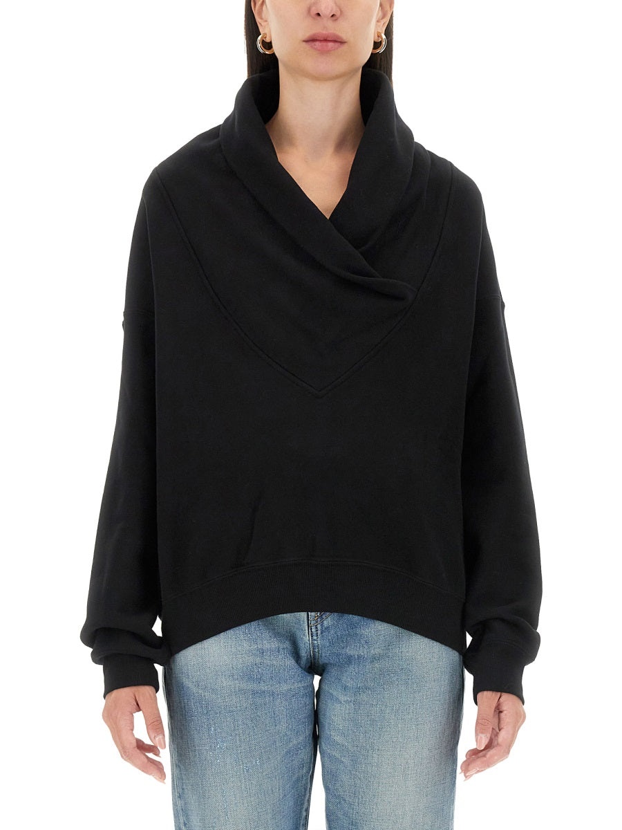 Saint Laurent Women V-Neck Sweatshirt - 1