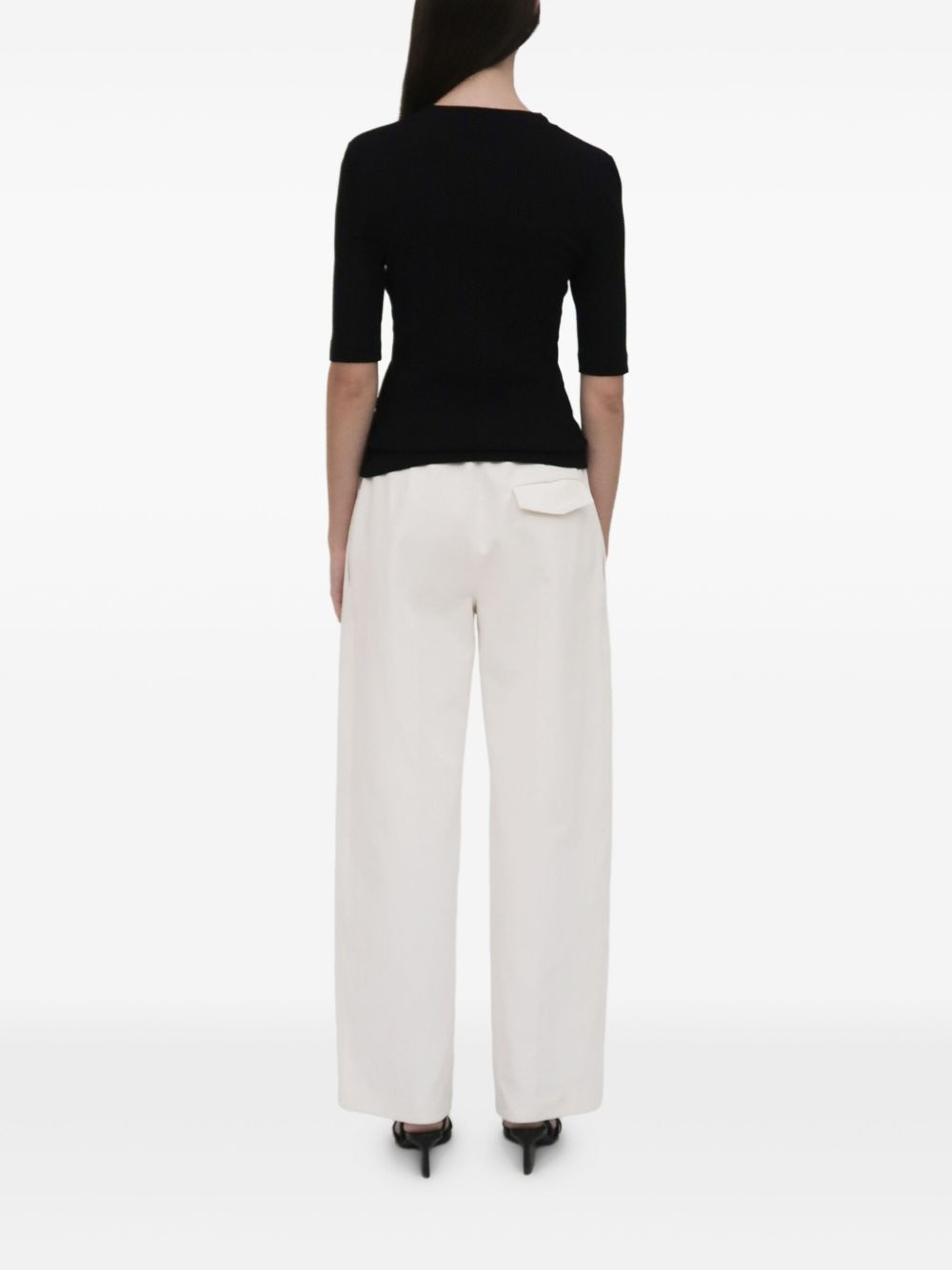 elasticated waistband trousers - 4