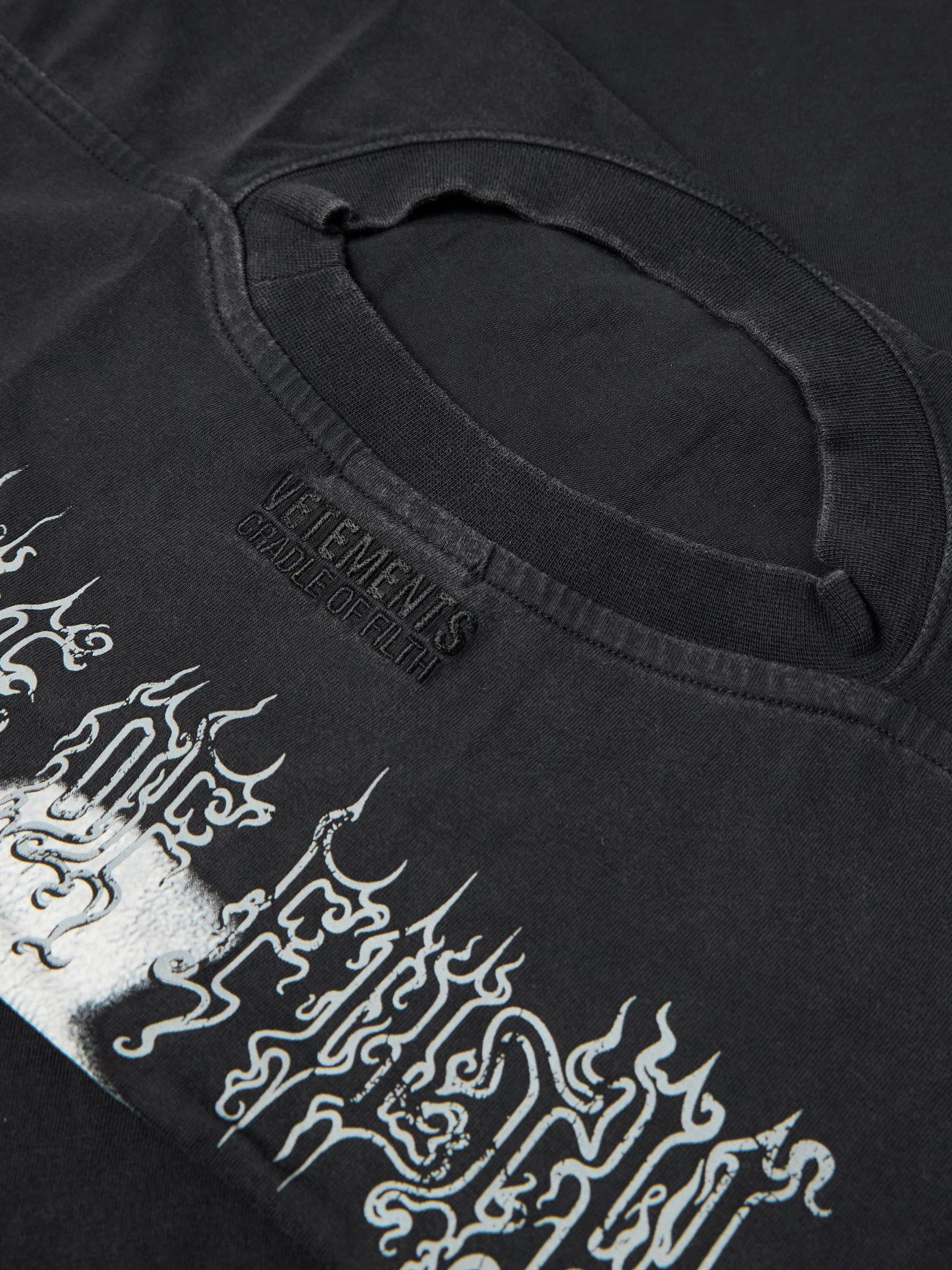 Oversized Logo-Print Cotton-Jersey T-Shirt Black - 4