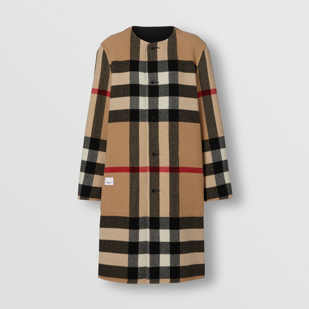 Reversible Check Technical Wool Coat - 7