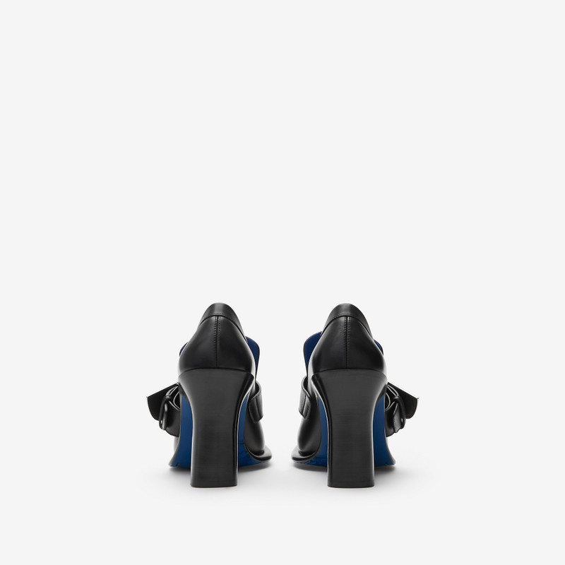 Leather London Shield Heeled Loafers 4