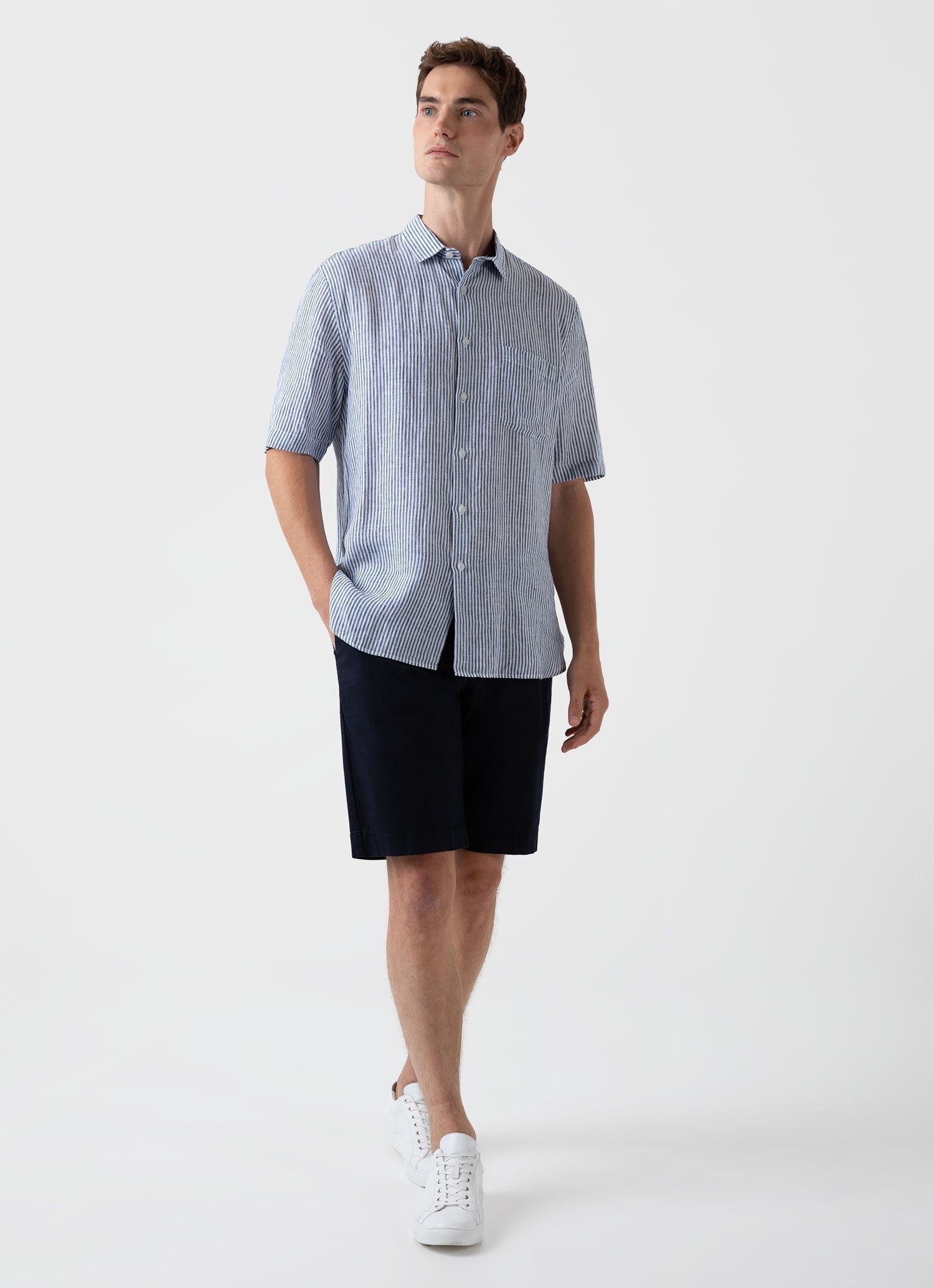 Italian Linen Short Sleeve Shirt - 3