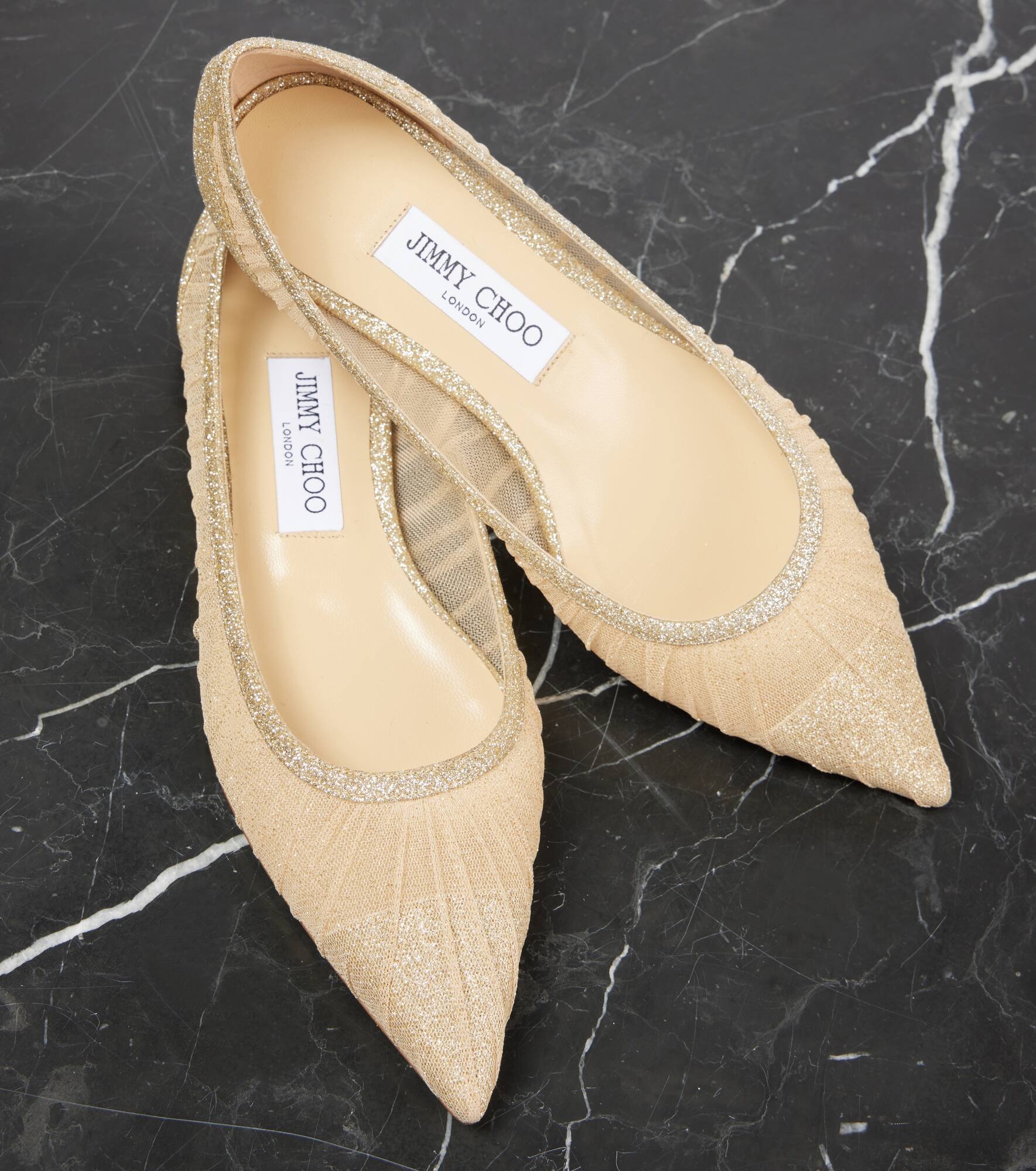 Love glitter tulle ballet flats - 5
