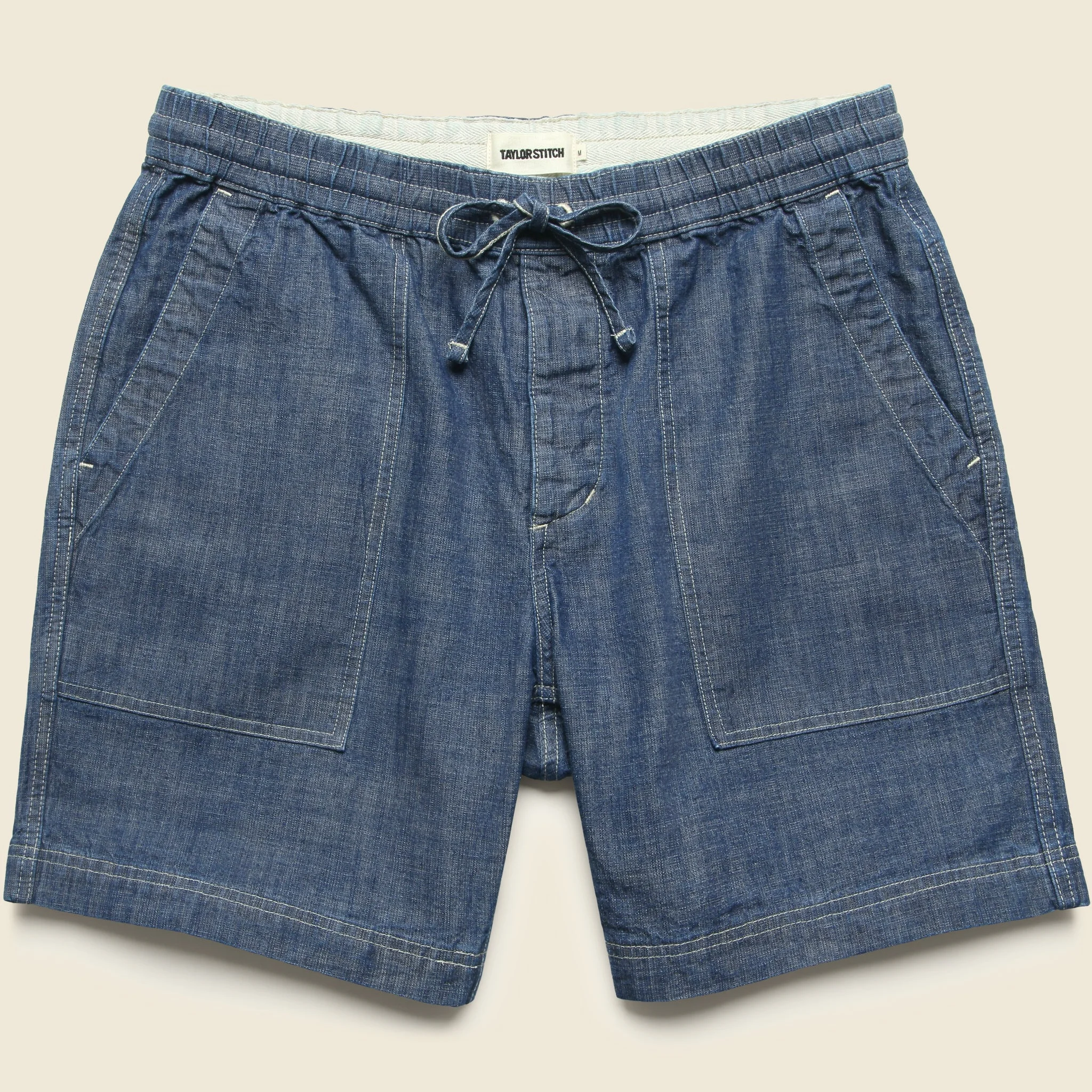 7" Breakwater Short - Washed Indigo Chambray - 1