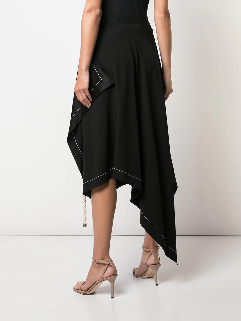 interlacing rope asymmetrical wrap skirt - 4