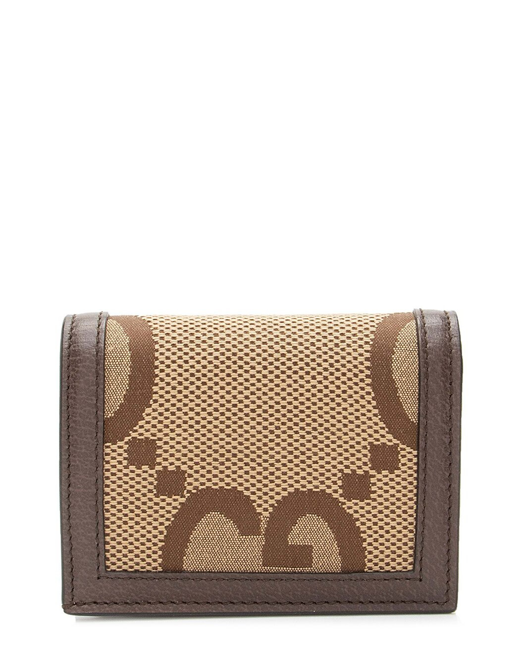 Gucci Brown Jumbo GG Canvas Bamboo Diana Compact Wallet (Authentic Pre-Loved) - 2