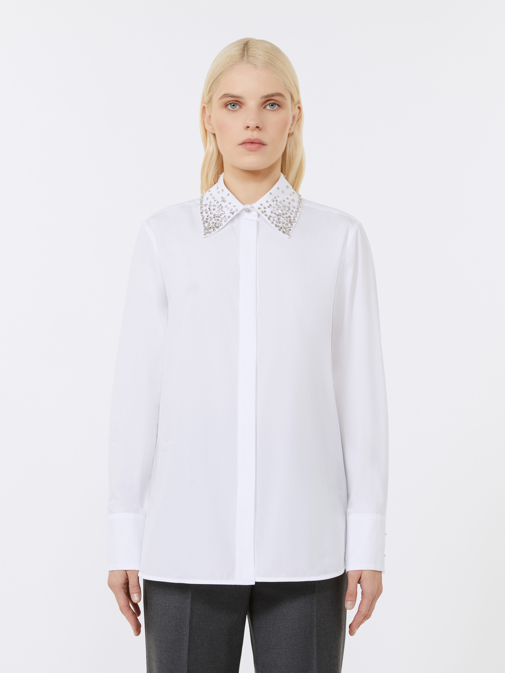 STAFFA Crystal-adorned poplin shirt - 3