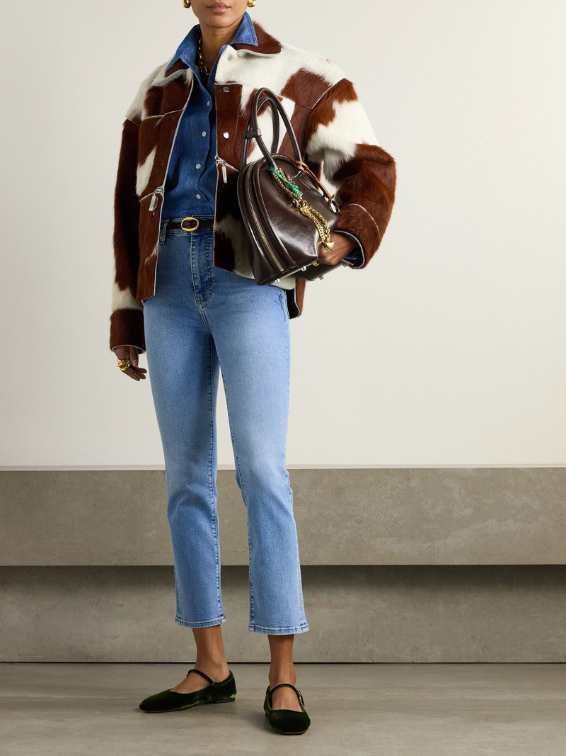 FRAME The Pencil cropped high-rise skinny jeans Light denim outlook
