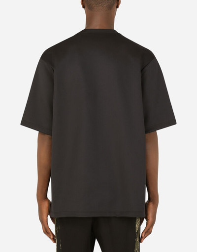 Dolce & Gabbana Technical jersey T-shirt with print and DG logo outlook