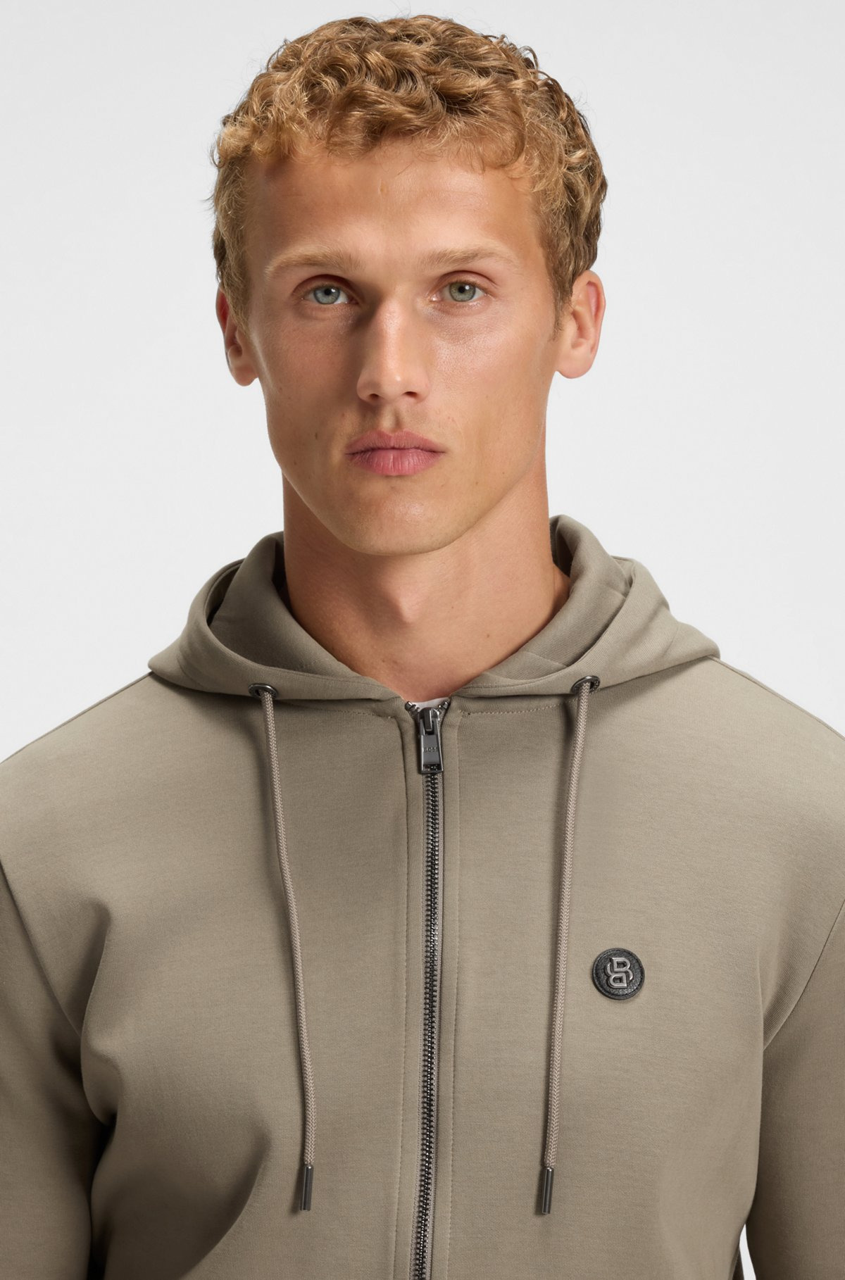 ZIP-UP HOODIE WITH DOUBLE B MONOGRAM - 3
