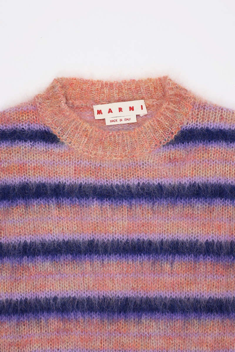 Marni MOHAIR STRIPED SWEATER - APRICOT outlook