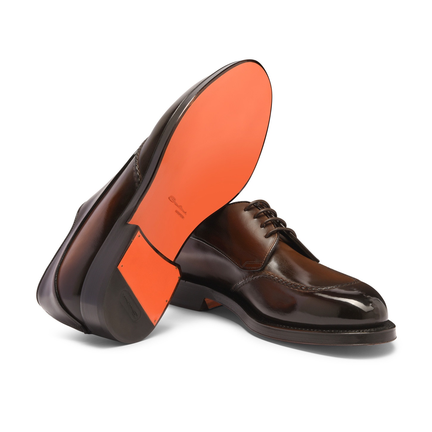 Men's dark brown leather Derby shoe - 4