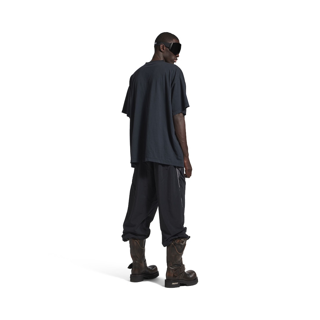 Men's Loop Sports Icon Oversized T-shirt in Black Faded - 4
