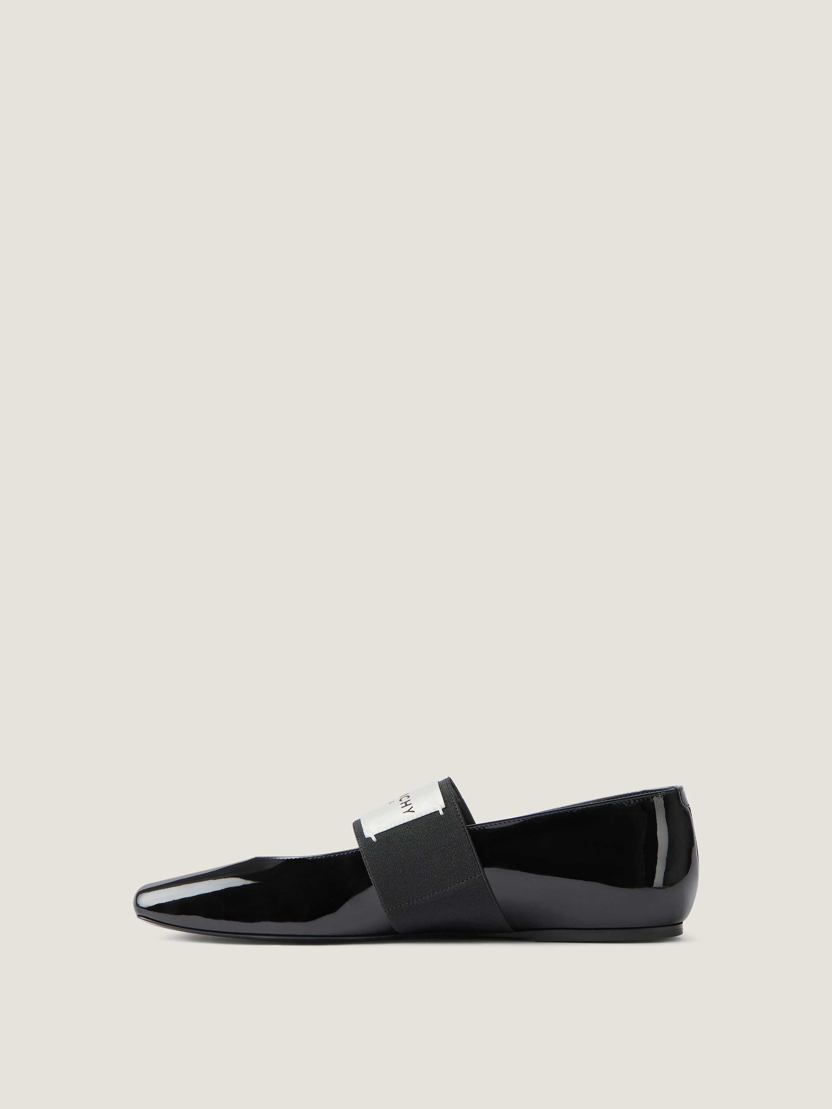 SLICED SQUARE BALLERINAS IN PATENT LEATHER - 4