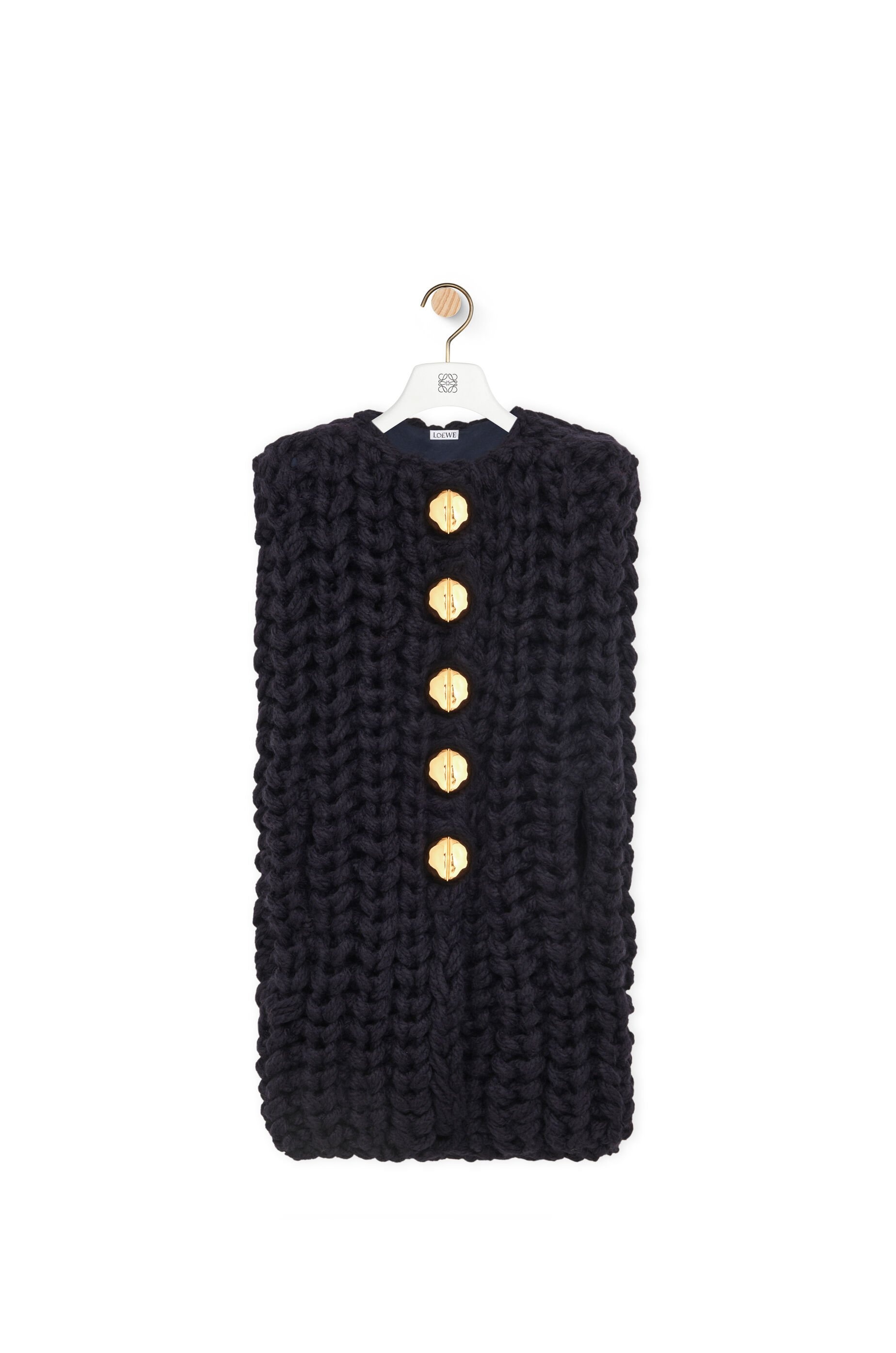 Sleeveless cape in wool - 1