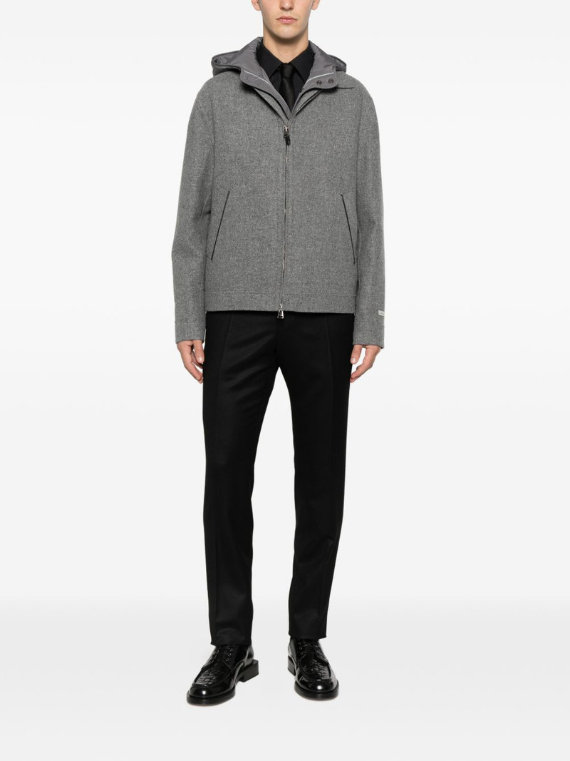 Canali hooded zip-up jacket outlook
