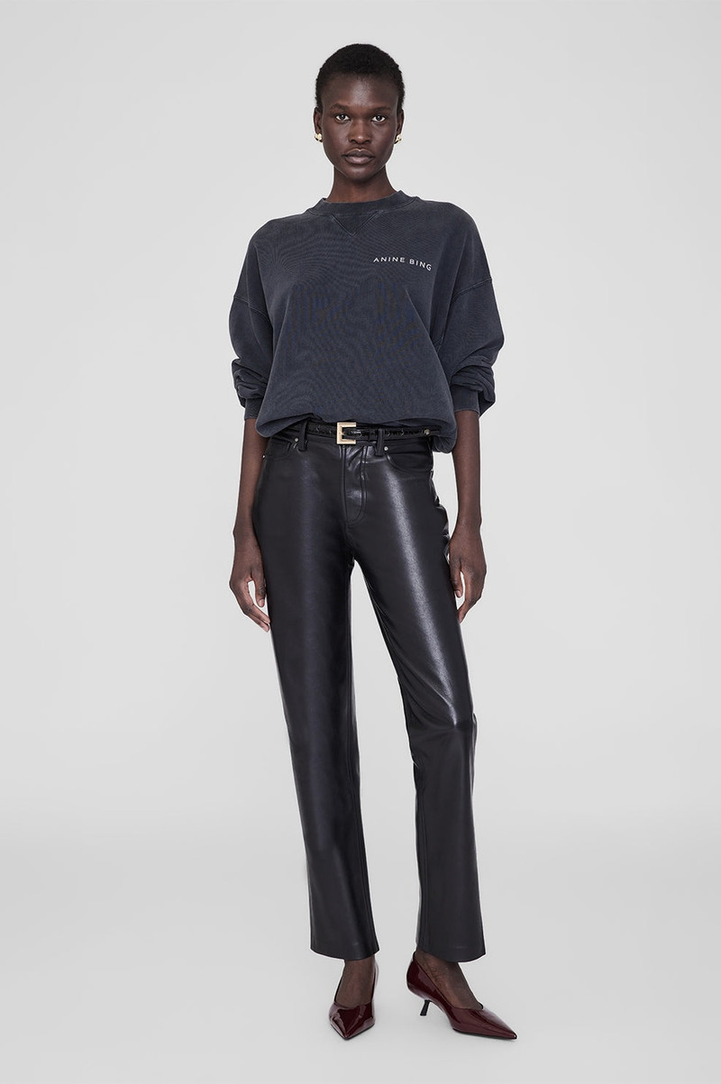 ANINE BING Jaci Sweatshirt Twisted Snake - Washed Black outlook