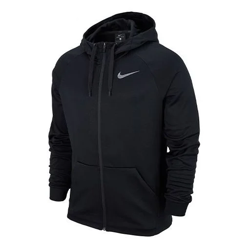 Nike Therma Zipper Cardigan Casual Sports Hooded Jacket Black AJ4451-010 - 1